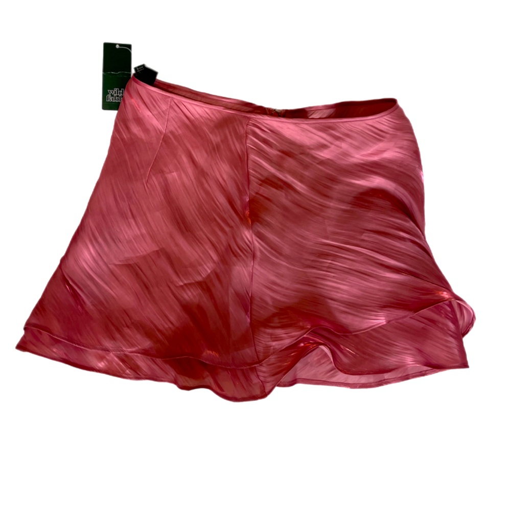 Metallic Pink Mini Skirt